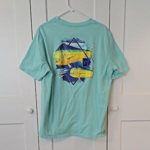 Guy Harvey Seafoam Shirt with Navy Logo